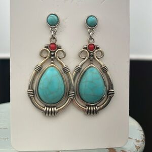 Turquoise Colored Dangle Earrings